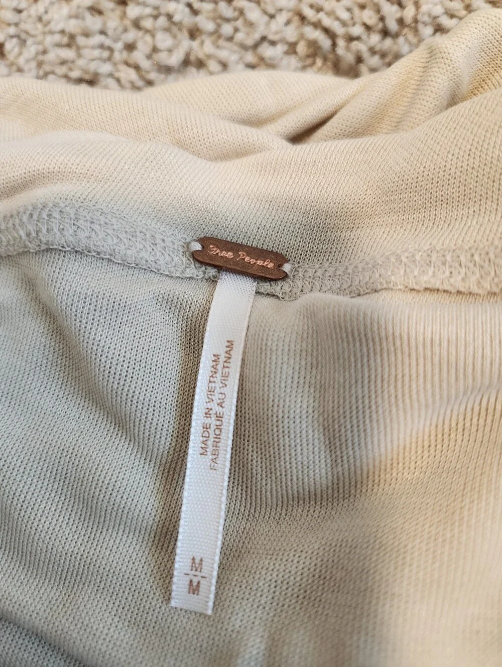 Free People All Day Tunic Off-Shoulder Cream Top Size Medium